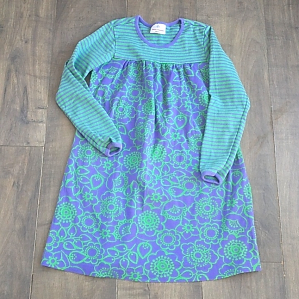 NWOT HANNA ANDERSSON STRIPED AND FLORAL A LINE DRESS SIZE 8/130